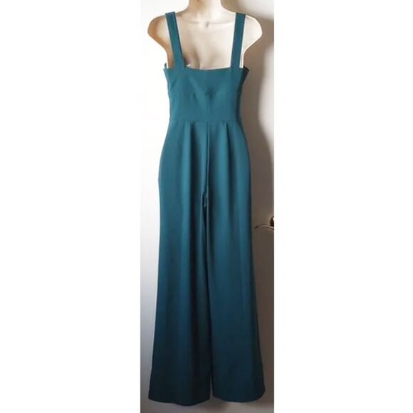 Delivered Leith Twist Front Jumpsuit XS Teal Green - Picture 4 of 14